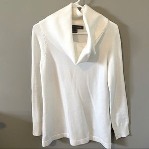 French Connection White Cowl Neck Sweater